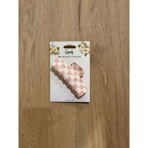 MacKenzie Childs x Goody Target 🎀 Pink Rosy Check Large Hair Claw Clip NEW